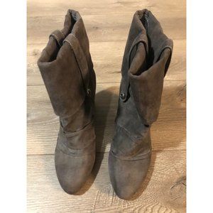 Kathy Van Zeeland Women's Gray Ankle Boots Size 6.5M
